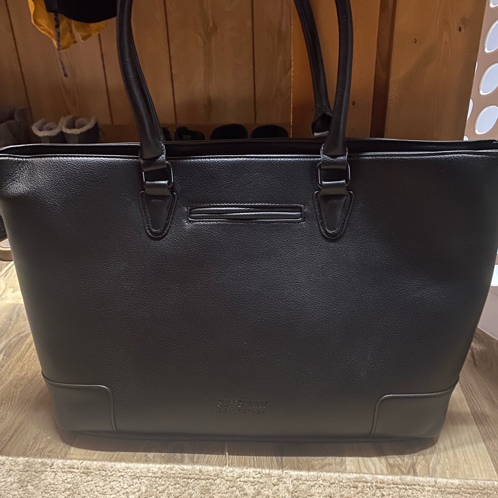 BuffBunny Black Leather Briefcase